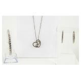 Jewelry Sterling Silver Necklace & Earrings