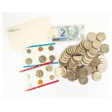 Coin (55) Ike Dollars, Brazil $2 & 1979 Mint Set