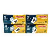 Ammo 200 Rounds Of .40 Cal Hollows From Federal