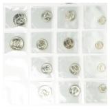 Coin (14) Brilliant Unc. 90% Silver Coinage