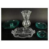 VTG Lot of 5 Transparent Depression Glass Pieces