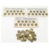 Coin (80) Wartime 35% Silver Jefferson Nickels VG+