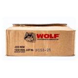 Ammo Wolf 1000 Rounds Of Steel Case .223 Rem 55 Gr