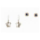 Jewelry Lot of 2 Sterling Silver Earrings