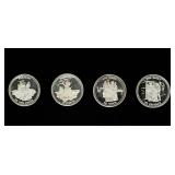 Coin (4) .999 Fine Silver Freedom Rounds