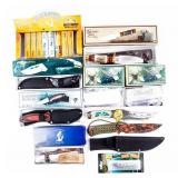 Lot of 10 Knives Including the Trophy Stag Bowie