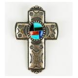 Jewelry Sterling Silver Cross Pendant / Brooch