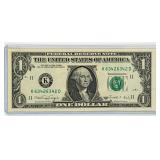 Currency 1988 Repeater $1 Federal Reserve Note BU