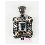 Jewelry Sterling Silver Topaz Pendant