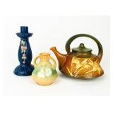 Lot Of 3 Roseville / Weller Pottery Decor
