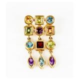 Jewelry 14kt Yellow Gold Colorful Gemstone Pendant