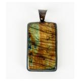 Jewelry Large Sterling Silver Labradorite Pendant