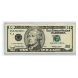 Currency 1999 $10 Federal Radar * Note BU