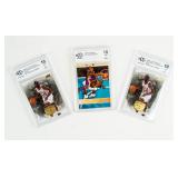 Lot of 3 Graded (10 Mint) NBA CardsJordan, Bryant