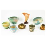 Lot Of 8 Vintage Mix Of Pottery Bowls / Vases