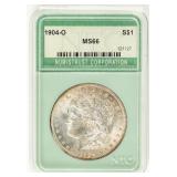 Coin 1904-O  Morgan Silver Dollar NTC MS66