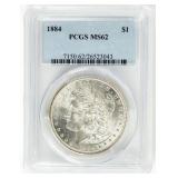 Coin 1884 Morgan Silver Dollar PCGS MS62