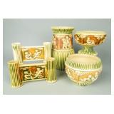 (5) Vintage Roseville Donatello Jardiniere Pottery