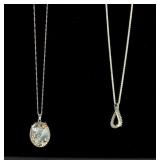 Jewelry Lot of 2 Sterling Silver Necklaces