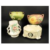 Lot Of 5 Vintage Mix Of Glassware Vases / Bowls