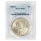 Coin 1898-O  Morgan Silver Dollar PCGS MS64