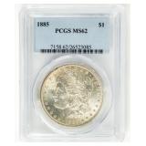 Coin 1885  Morgan Silver Dollar PCGS MS62