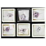 Lot of 6 Pink Kunzite Gemstones