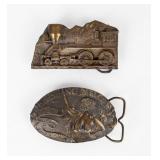 Brass Vintage Belt Buckles  Hidden Compartment &
