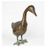 Vintage Bronze Goose Statue