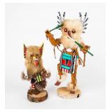 Lot of 2 Animal Kachina Dolls