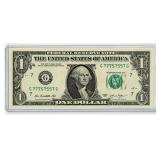 Currency 2013 Binary $1 Federal Reserve Note BU