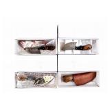 Lot Of 4 Damascus Fixed Blade Knives