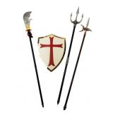 Mixed Lot of Shield and Replica Weapons