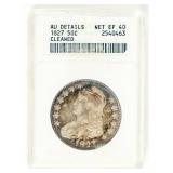Coin 1827 Draped Bust Half Dollar  ANACS AU*