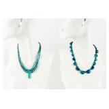 Jewelry Lot of 2 Turquoise Beaded Necklaces