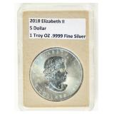 Coin 2018 Canada $5 Maple Leaf 1 Troy Ounce .999