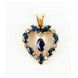 Jewelry 14kt Yellow Gold Colorful Gemstone Pendant