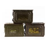 Lot Of 3 .30 Cal WWII Ammo Cans United & Canco