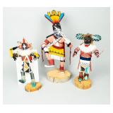 Lot of 3 Wooden Kachinas