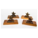 Vintage (4)  Budweiser Brass Metal Design Logos