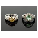 Jewelry Lot of 2 Sterling Silver Rings