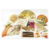 Lot of Antique Fans and Fan Reference Books