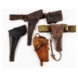 Lot Of 4 Vintage Leather Holsters