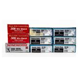 Ammo Lot Of .308 & .30-06 180 Rounds Fed, Win & BH