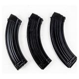 Lot Of 3 40 Round Ak Pattern Metal Magazines
