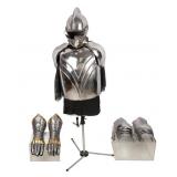 Assortment of Medieval Replica Armor w/ Display