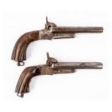 Vintage 11mm Pin-Fire Double Barrel Pistols
