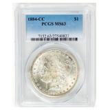 Coin 1884-CC  Morgan Silver Dollar PCGS MS63