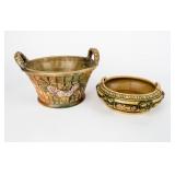 Lot Of 2 Weller / Roseville Pottery Decor