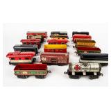 Large Lot Marx Toy Train Cars / Very Old Connector